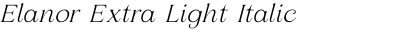 Elanor Extra Light Italic